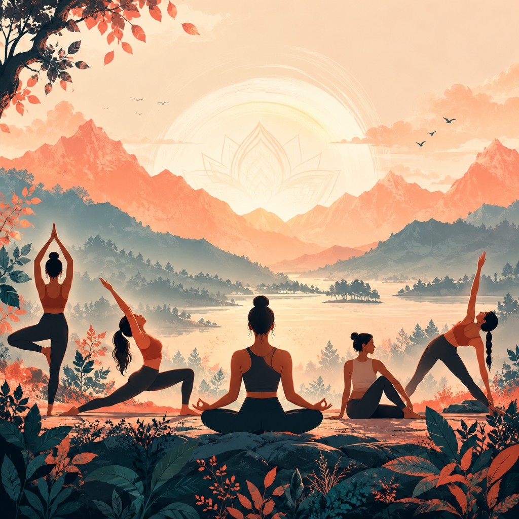 A quiet yoga practice above a mountain lake