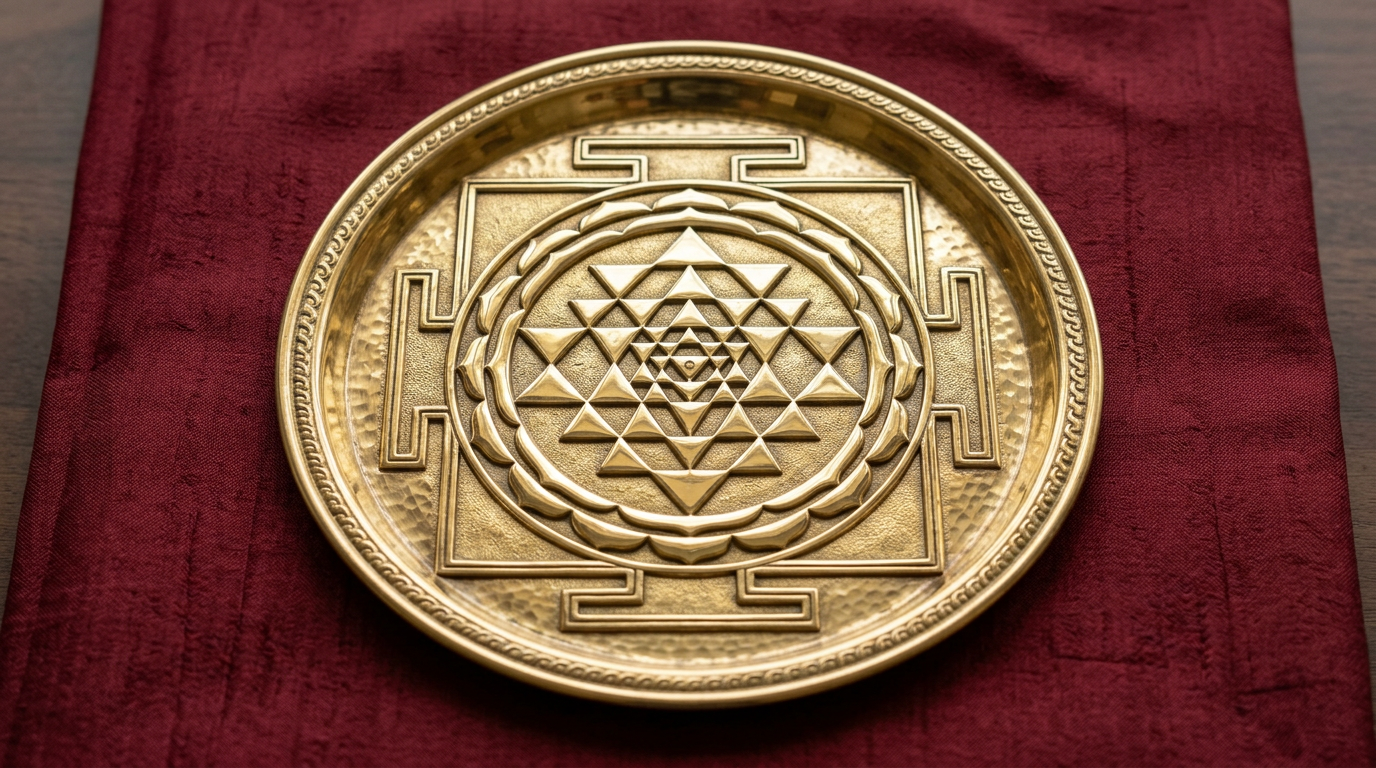 Brass Sri Yantra 6 inches